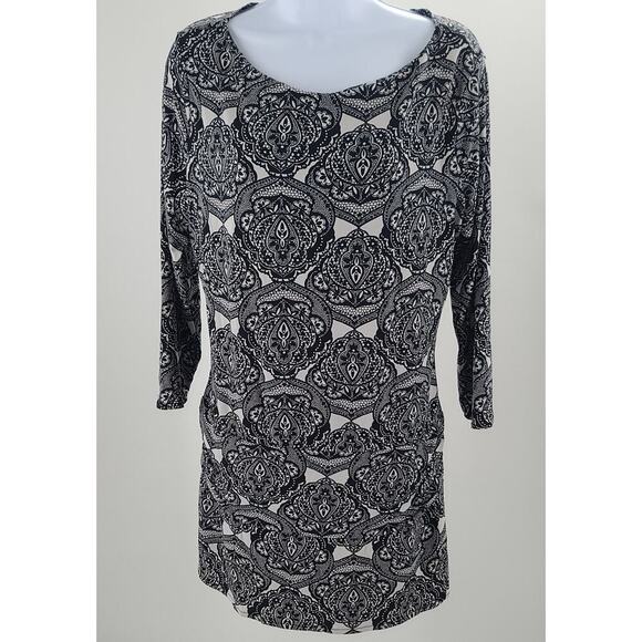 Worthington women's dress black white Size XL Office work wear Whimsigoth - Picture 1 of 9